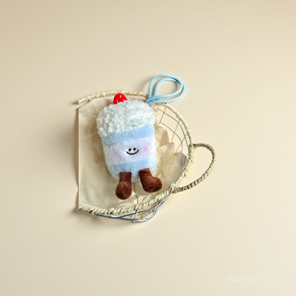 Super cute and adorable Q-version plush cake figurine pendant, heartwarming girl table companion dessert doll plush toy wholesale