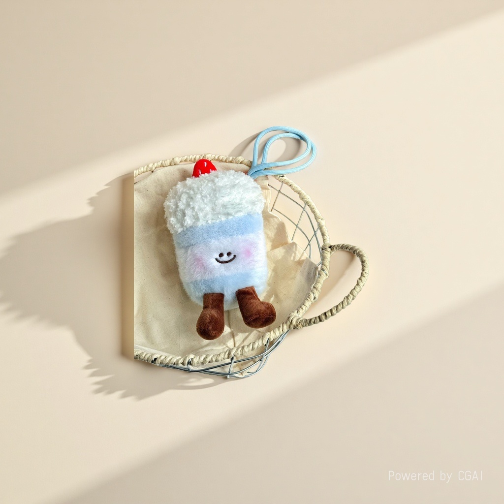 Super cute and adorable Q-version plush cake figurine pendant, heartwarming girl table companion dessert doll plush toy wholesale Specification image