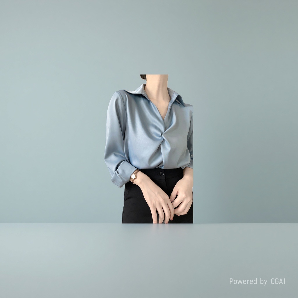 女装女式宽松时尚休闲/衬衣女长袖职业/老年夏天衣服/衬衫领内衬/苎麻套装细节图