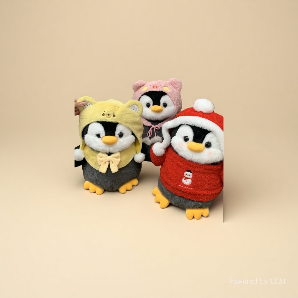 Dress-up penguin dolls, hat-wearing penguin plush toys, soothing stuffed dolls, polar animal figurines, birthday gifts Specification image