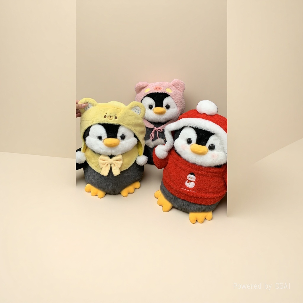 Dress-up penguin dolls, hat-wearing penguin plush toys, soothing stuffed dolls, polar animal figurines, birthday gifts Application Scenario