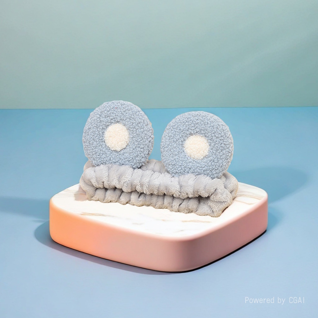 Plush large intestine hair band, hair accessory, square towel set and decoration 095528373 Application Scenario