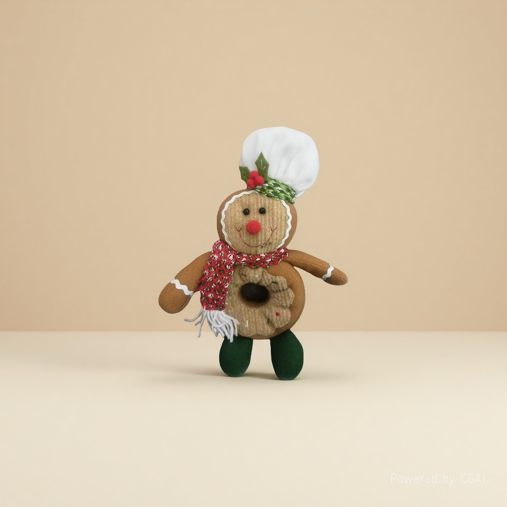 Christmas gingerbread man doll doll, festive decorative plush toy
