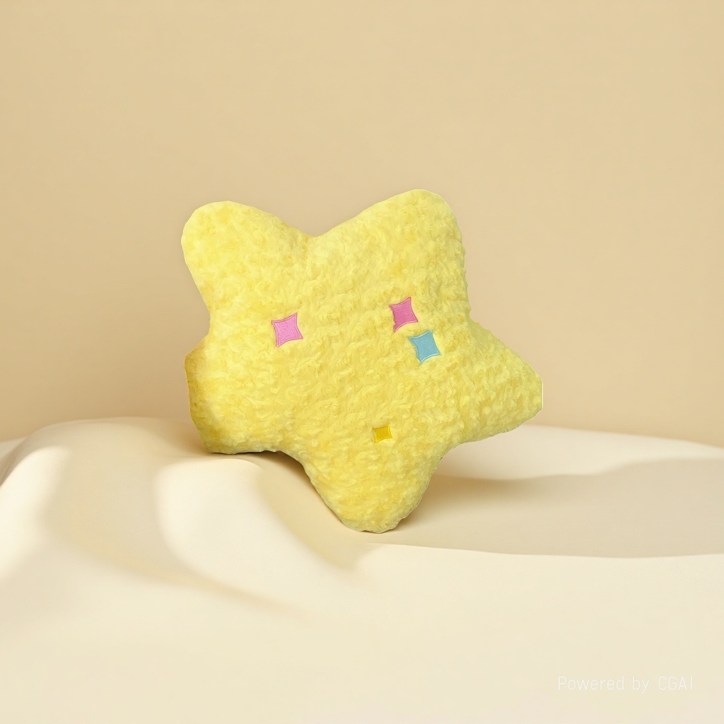 Cute plush toys, star and moon cushions, girls' room decoration sofa, plush toys, cushions, sleeping pillows details Picture