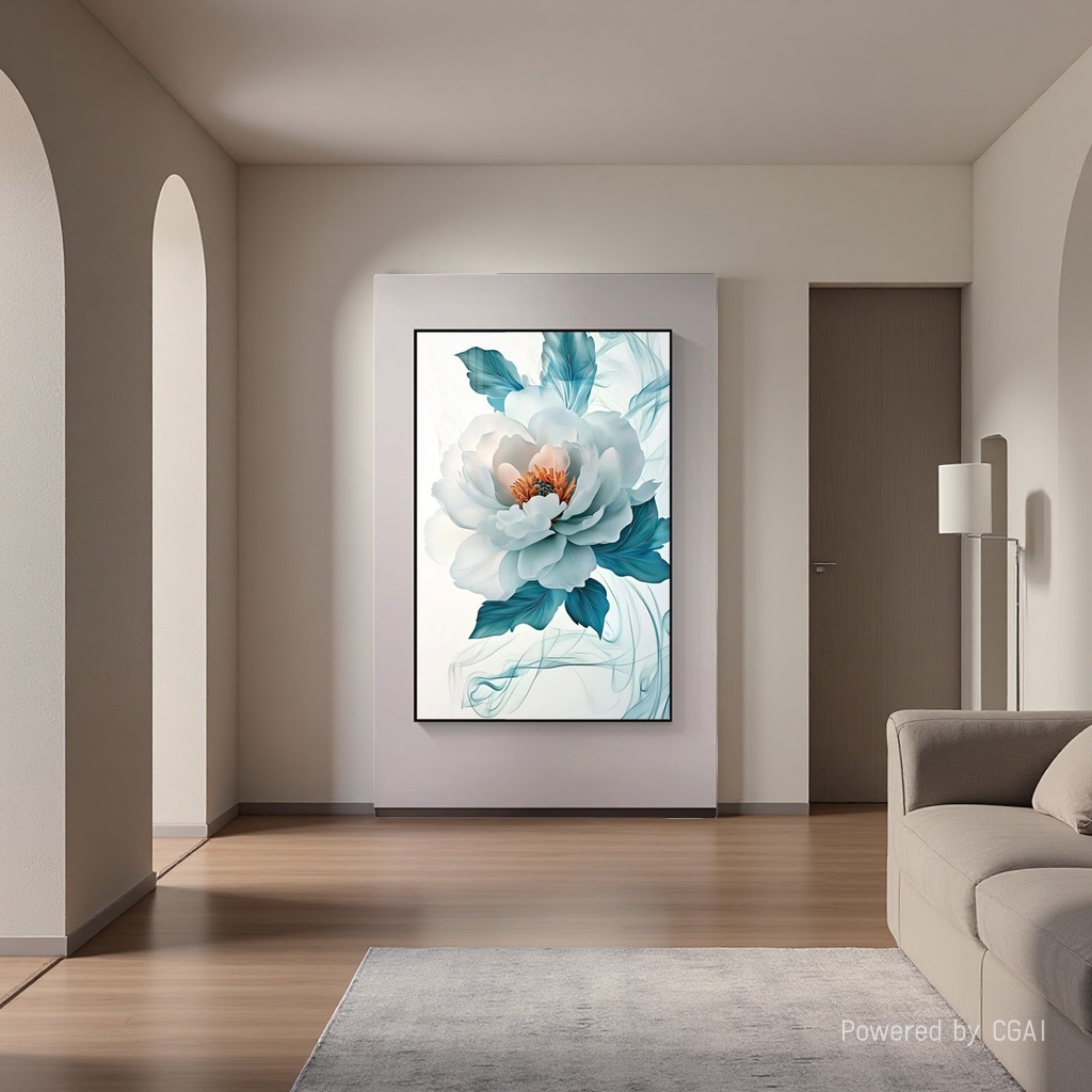 Modern floral fabric violin decorative painting, mural hanging painting, diamond electricity meter box decorative painting Specification image
