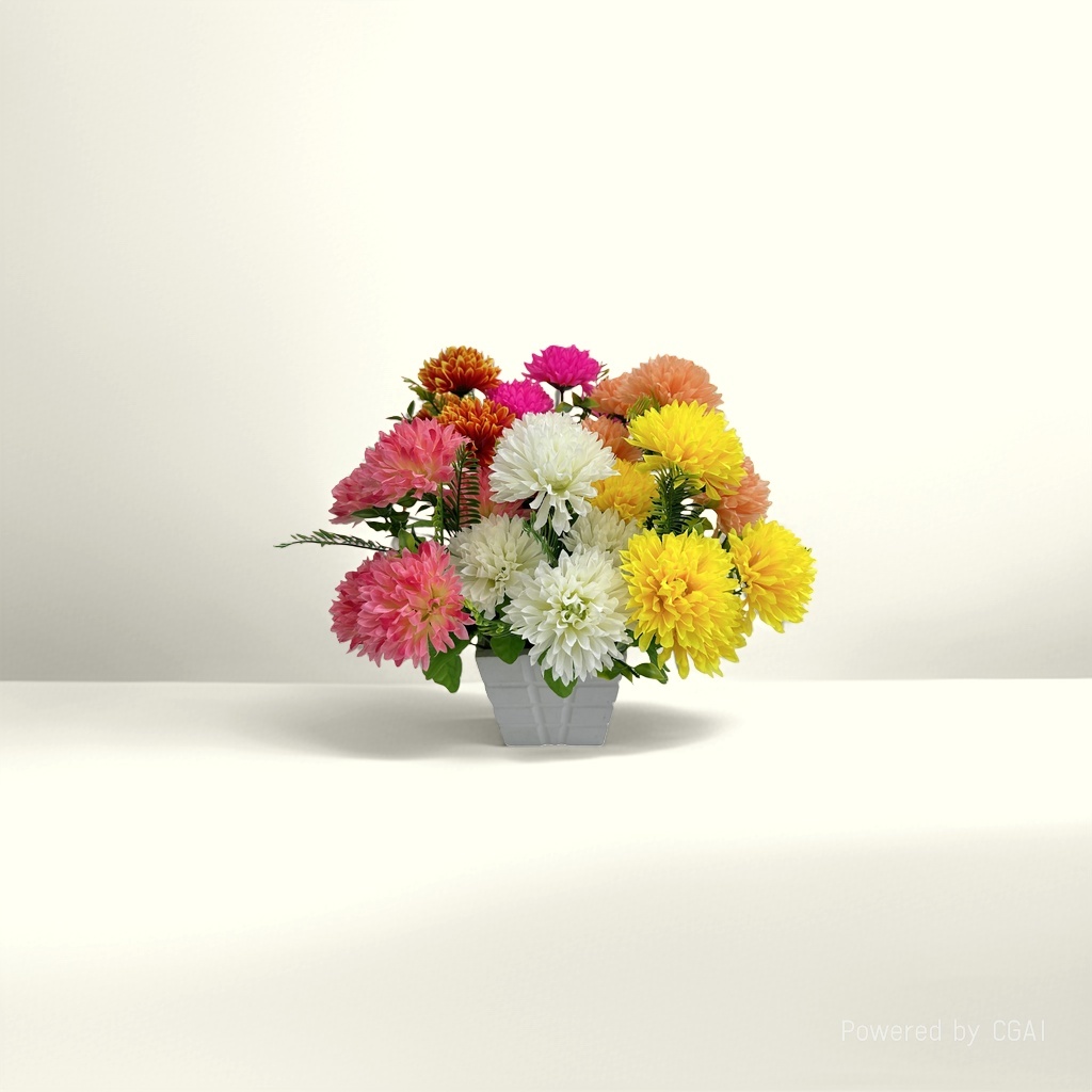 Fresh flower art products, colorful chrysanthemum bouquets, cross-border frillon flower mud, frillon grab paper art, crepe paper