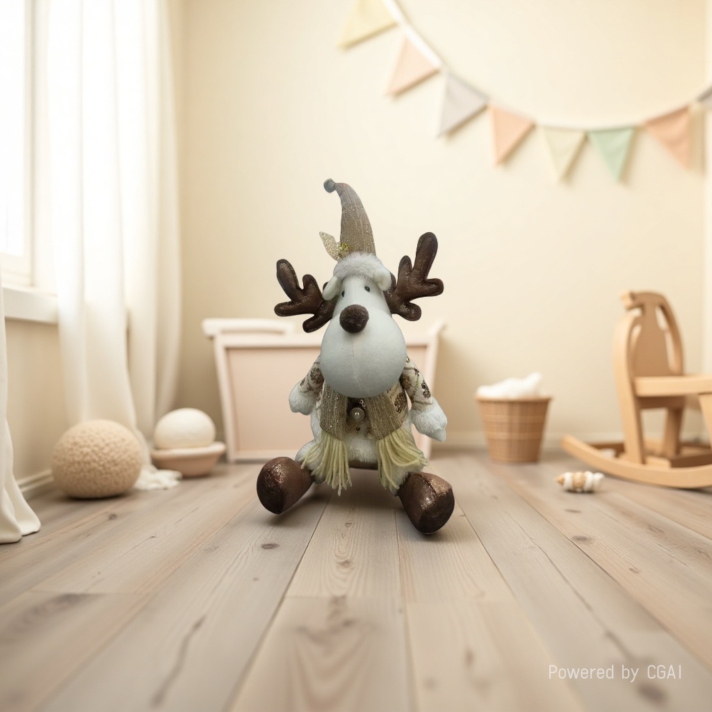 Reindeer doll figurine, Christmas decoration doll, souvenir, decorative doll
