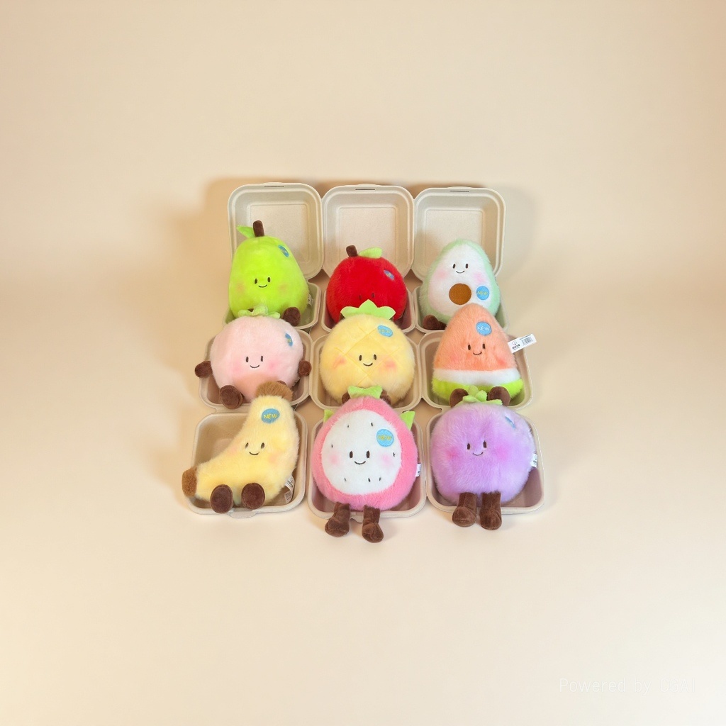 New fruit series hand-held plush toys, sugar orange apple pendant, live-streaming gift cart hanging doll