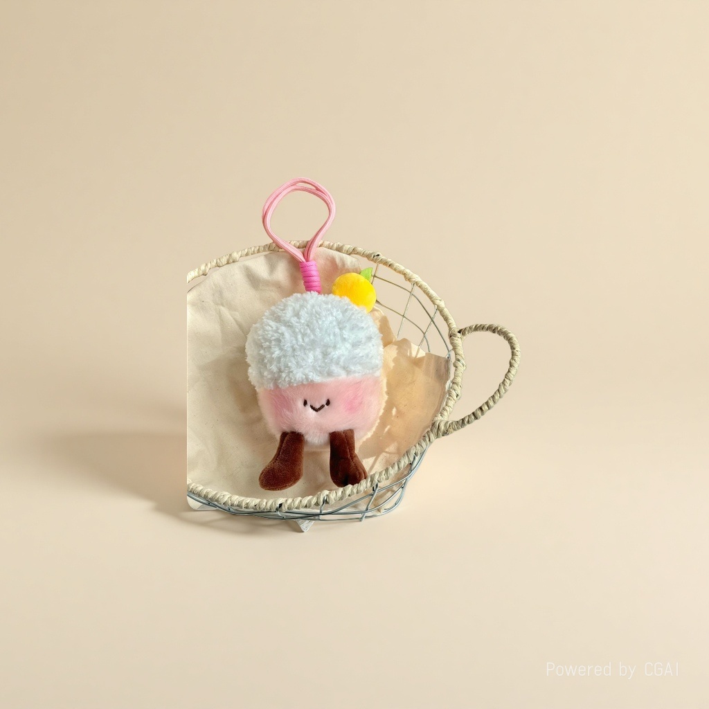Super cute and adorable Q-version plush cake figurine pendant, a heartwarming girl's table companion, dessert doll plush toy Specification image