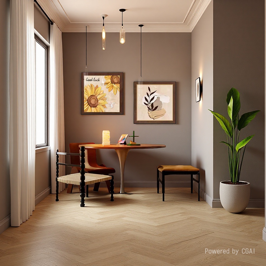 New Chinese-style living room decorative paintings, red sofa background wall paintings for the New Year, and paintings for the entrance hall of a new house Application Scenario