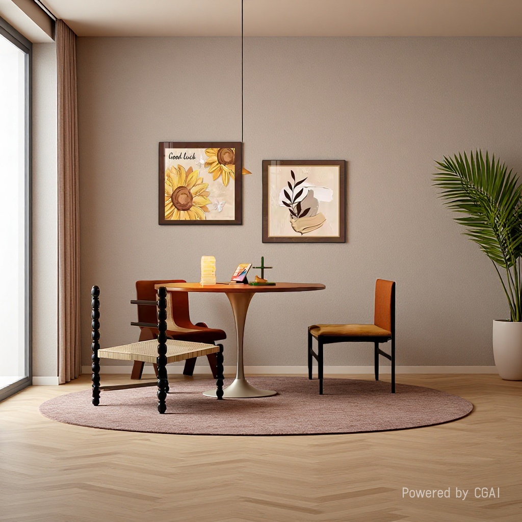 New Chinese-style living room decorative paintings, red sofa background wall paintings for the New Year, and paintings for the entrance hall of a new house Specification image