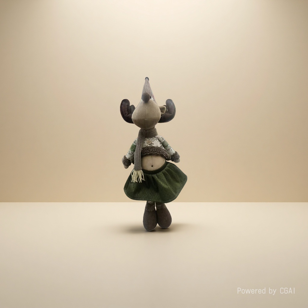 Standing reindeer plush doll, Christmas atmosphere scene decoration doll Specification image