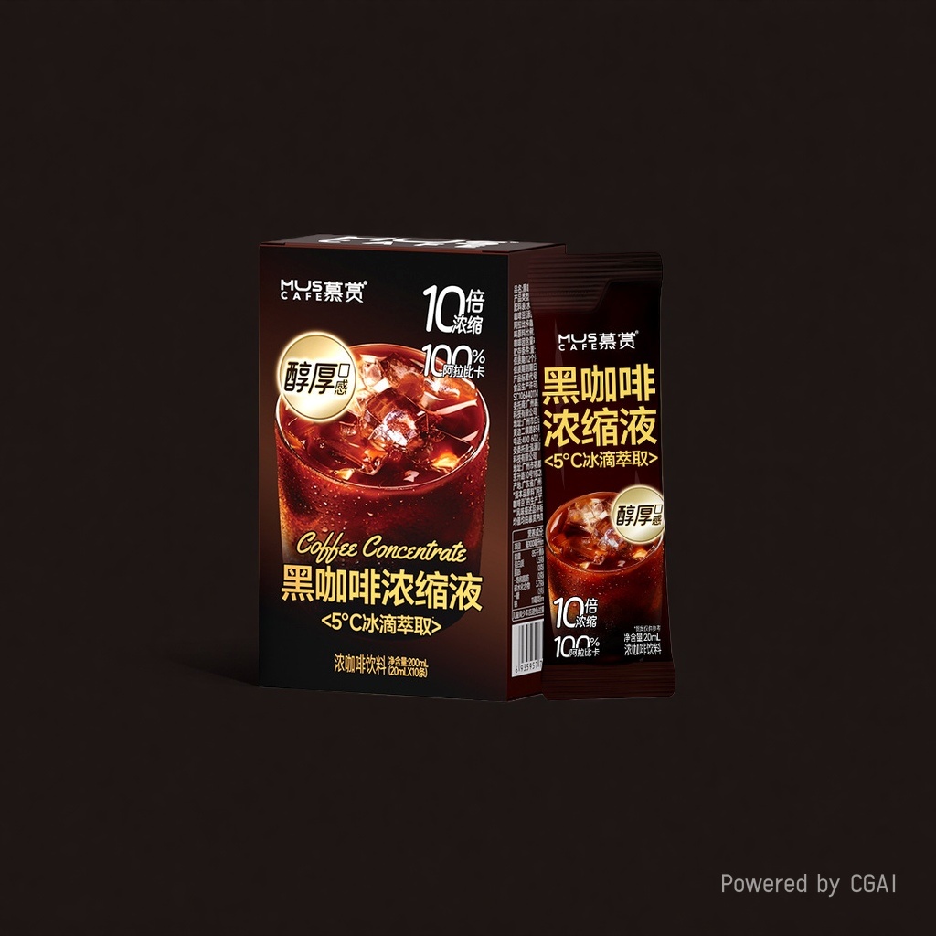 Coffee companion auxiliary materials, coffee concentrate, black coffee concentrate packaging box Specification image