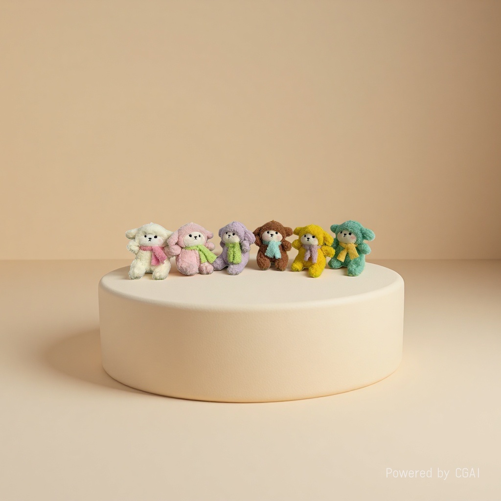 Wholesale of cartoon football, curly little sheep pendants, plush toys, claw machines, dolls, bags, pendants and keychains Specification image