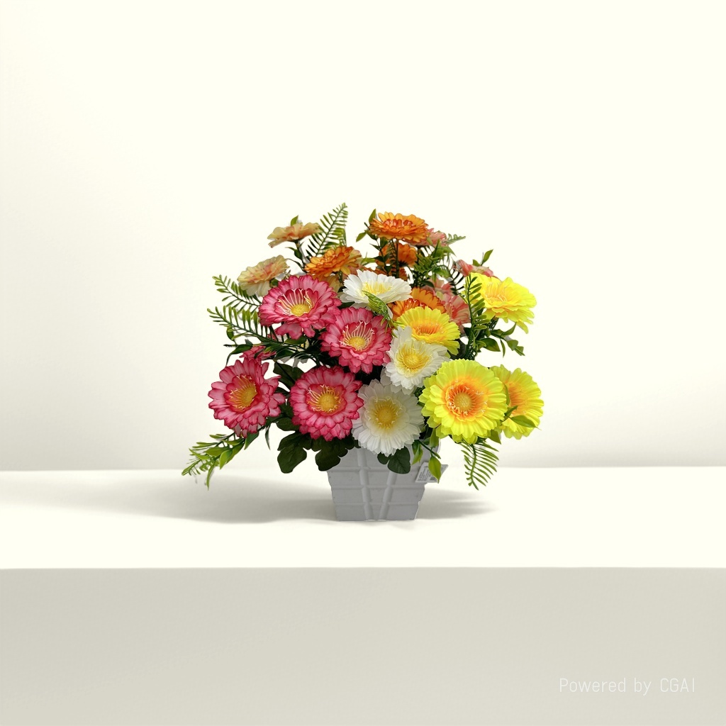 Monet's Garden features artificial plastic flowers, man-made flowers and handcrafted flowers