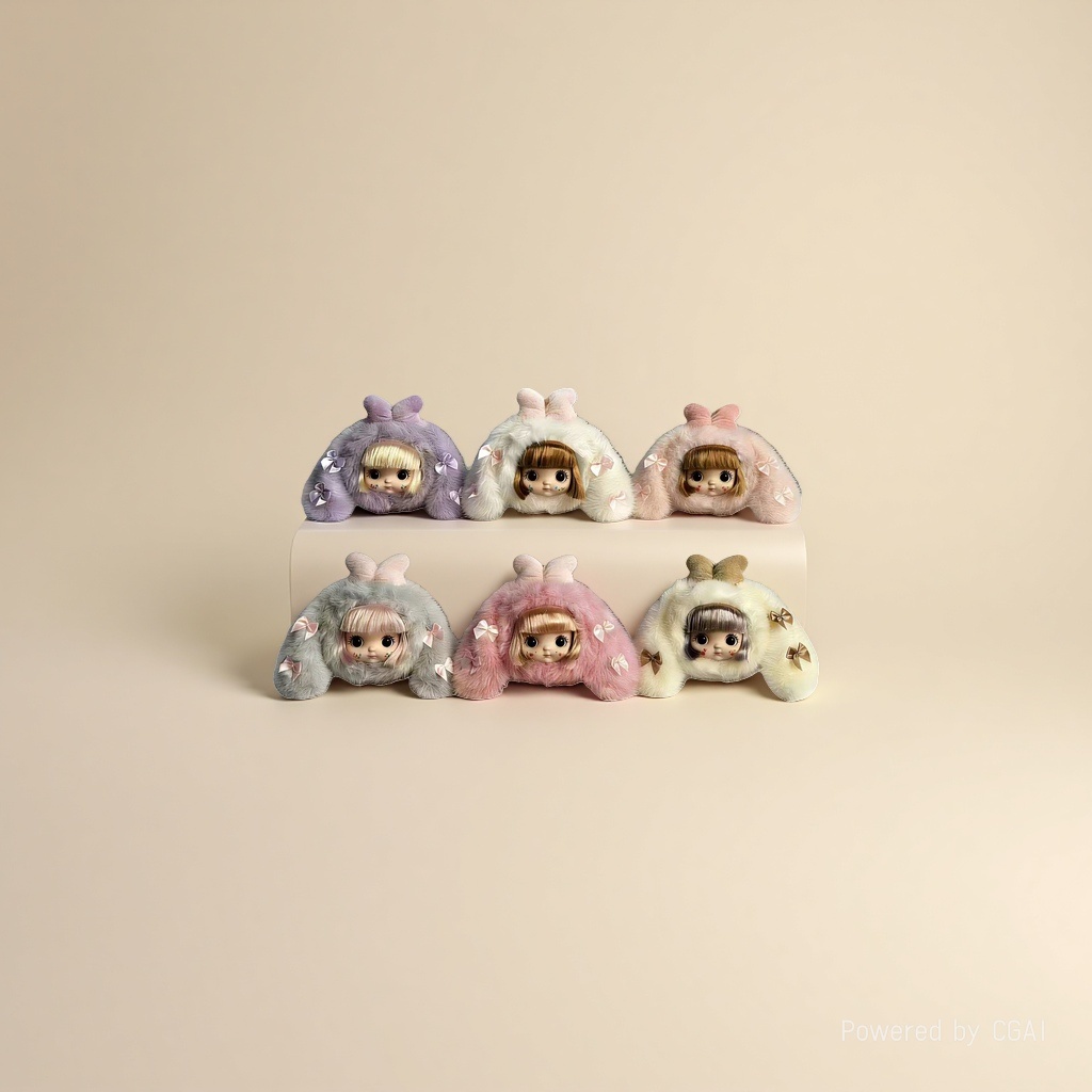 Influenzer explosivo estilo suave peluche conejo orejas largas bolsa colgante adolescente corazón explosivo cute muñeca pequeño colgante al por mayor Specification image