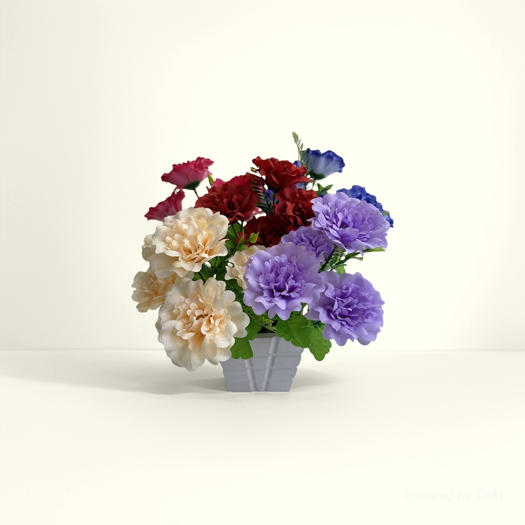 仿真塑料彩色人造花束手工塑料花