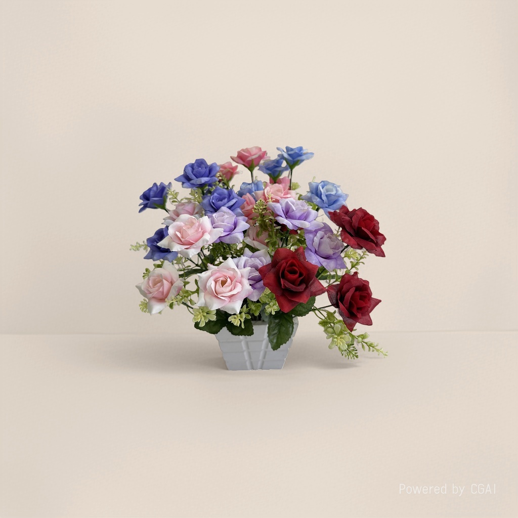 Artificial rose color bouquets, special rose petal pieces for meeting in person, Flowers Specification image
