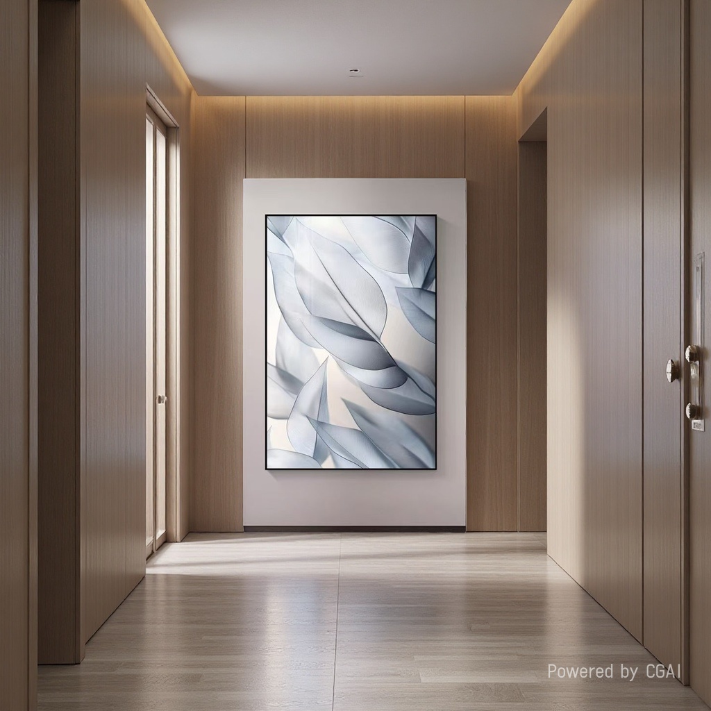 Modern abstract violin fabric decorative painting, wall-mounted electricity meter box, concealed mural, diamond details Picture