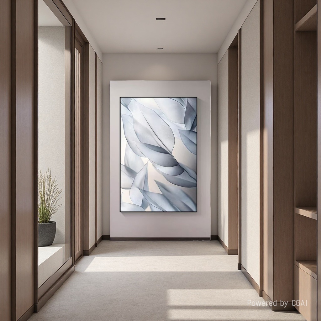 Modern abstract violin fabric decorative painting, wall-mounted electricity meter box, concealed mural, diamond