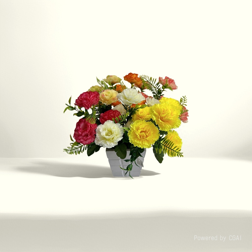 Monet's Garden simulated plastic bouquets, colorful artificial flowers, handcrafted flower materials details Picture