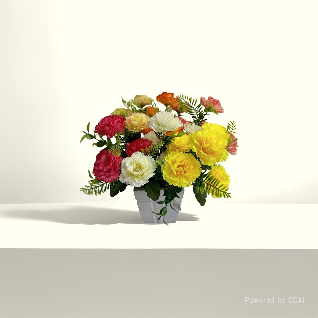 Monet's Garden simulated plastic bouquets, colorful artificial flowers, handcrafted flower materials