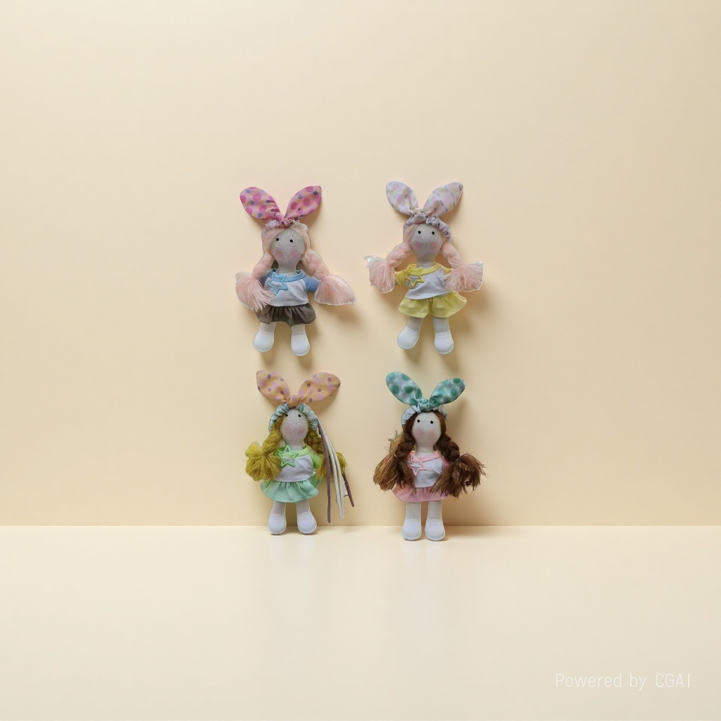 Spring new Korean version sweet and cute doll, doll girl, hair accessory, keychain, bag hanger Specification image