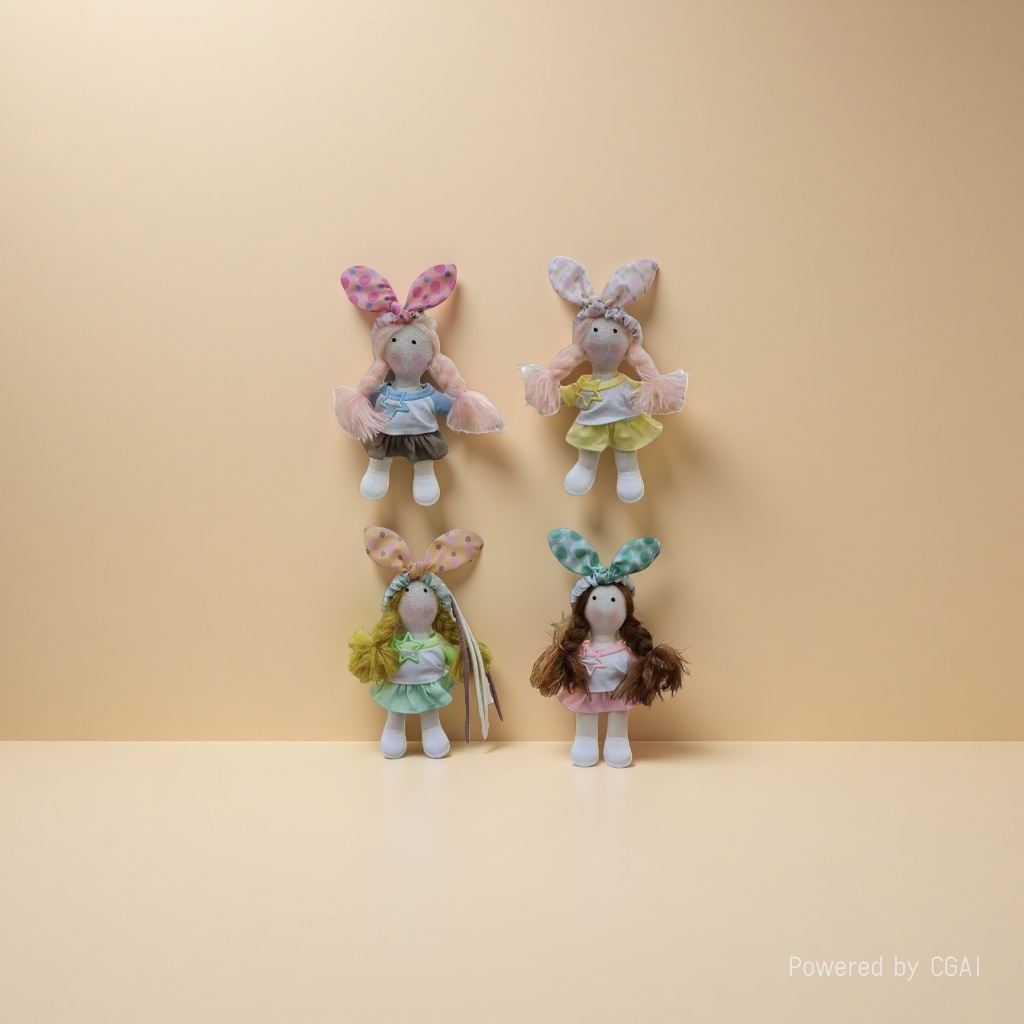 Spring new Korean version sweet and cute doll, doll girl, hair accessory, keychain, bag hanger details Picture