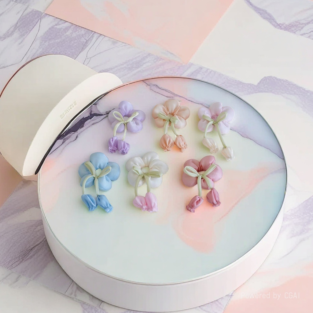 Princess Korean-style tulip hair band, flower large intestine hair band, women's hair tie, headband, atmosphere headwear, children's rubber band