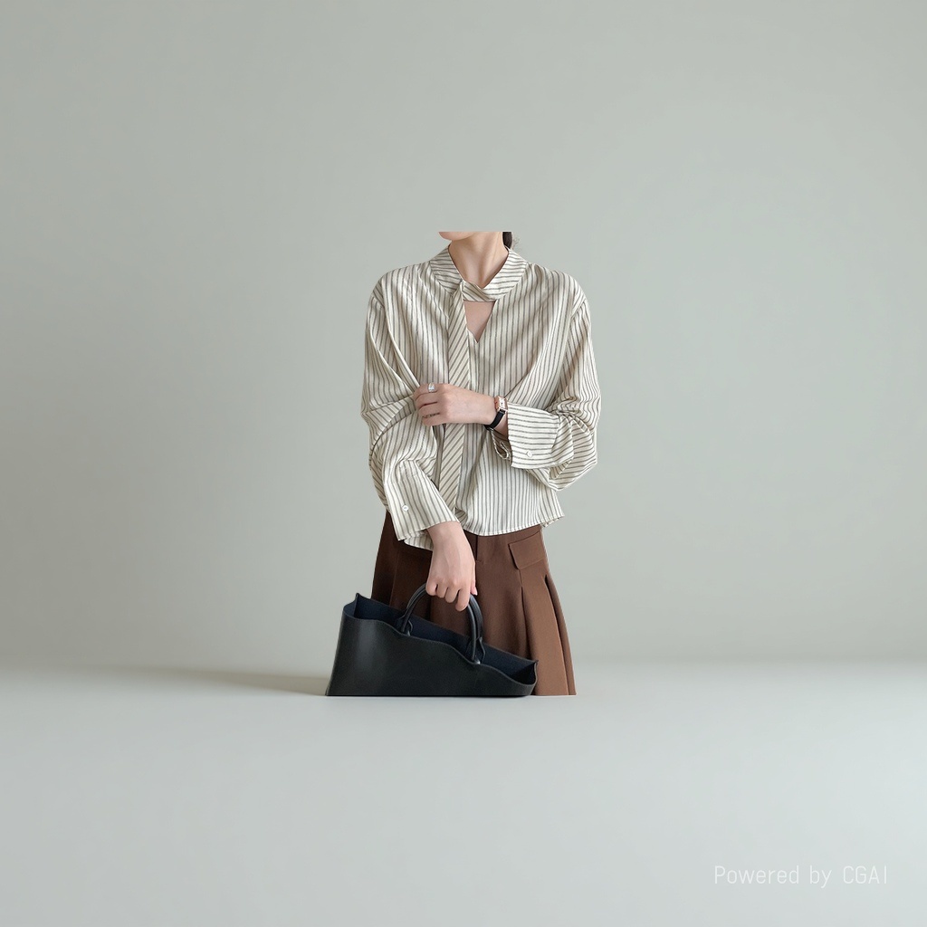 女装女式宽松时尚休闲/衬衣女长袖职业/老年夏天衣服/衬衫领内衬/苎麻套装产品图