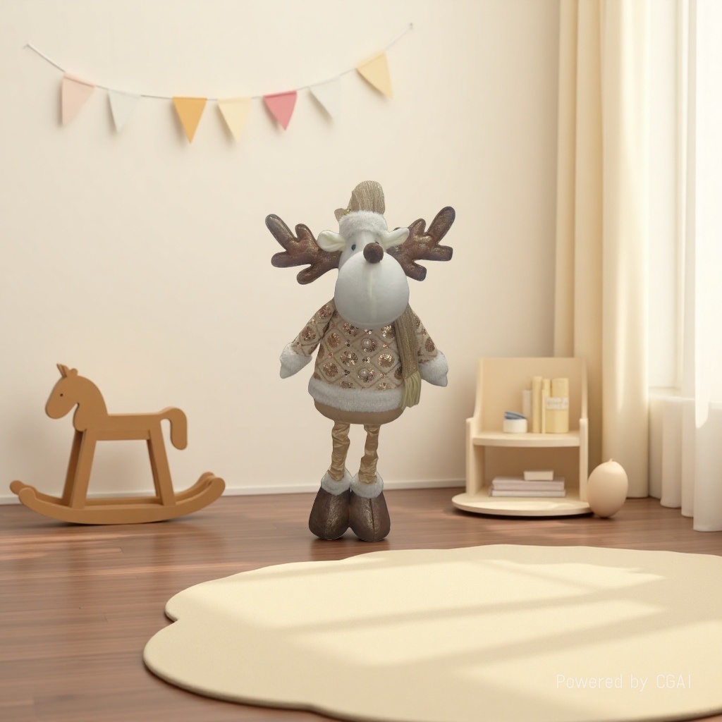 Christmas reindeer doll standing telescopic doll souvenir decorative toy Application Scenario