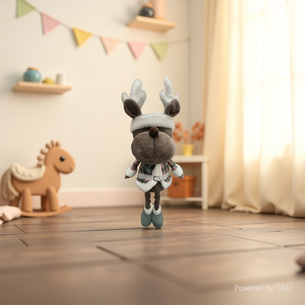 Christmas reindeer dolls, extendable Christmas doll decorations, plush toys details Picture