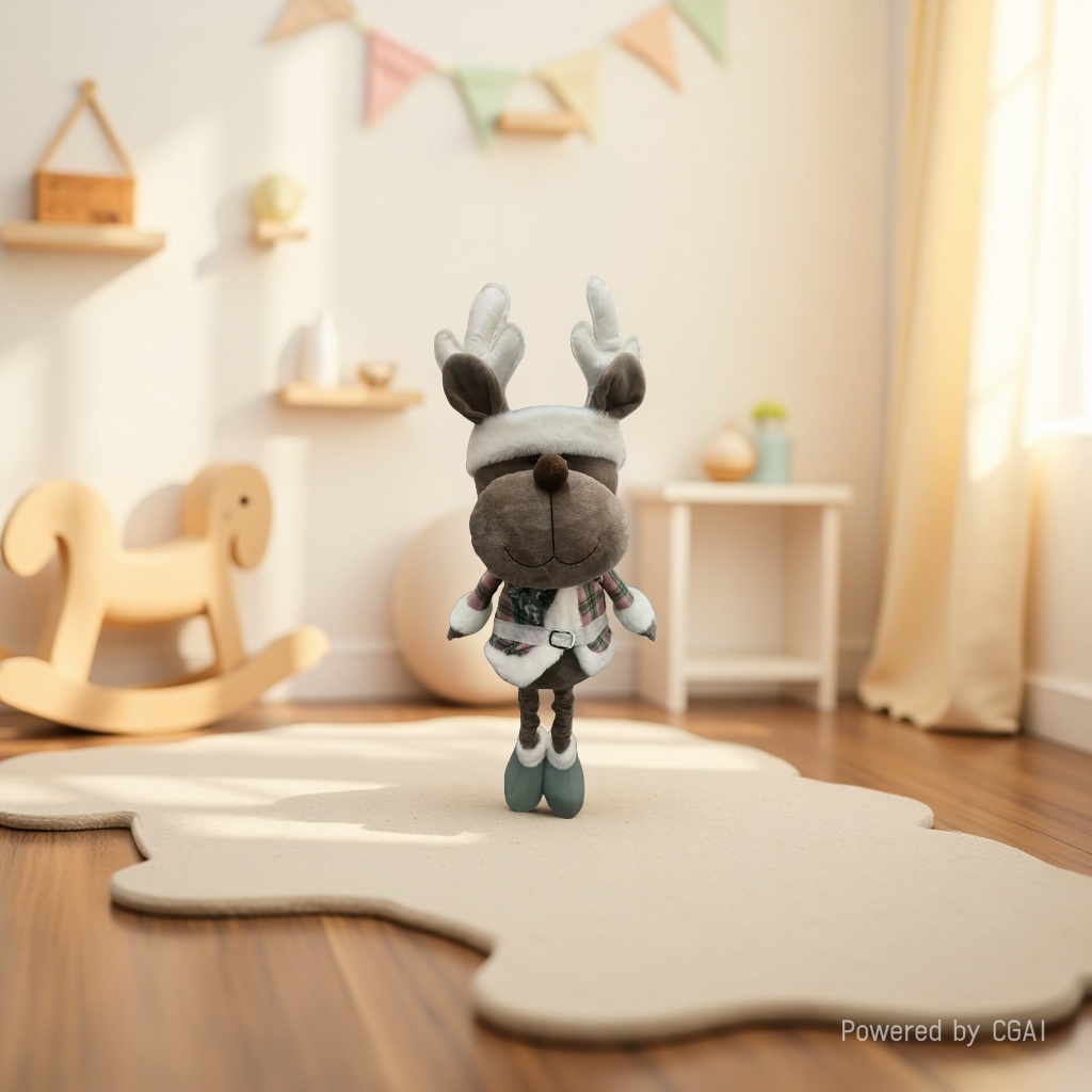 Christmas reindeer dolls, extendable Christmas doll decorations, plush toys Specification image