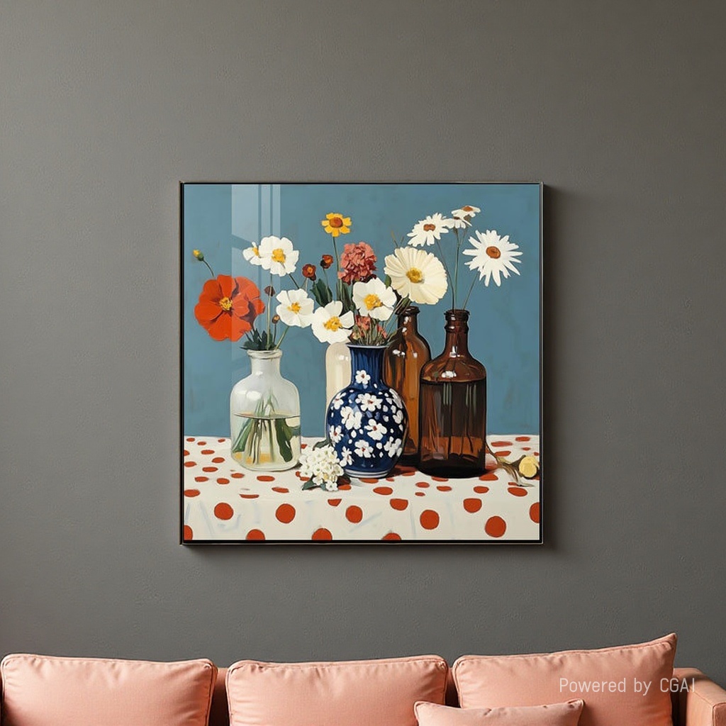 Modern fabric violin decorative painting, mural hanging painting, diamond electricity meter box decorative painting details Picture