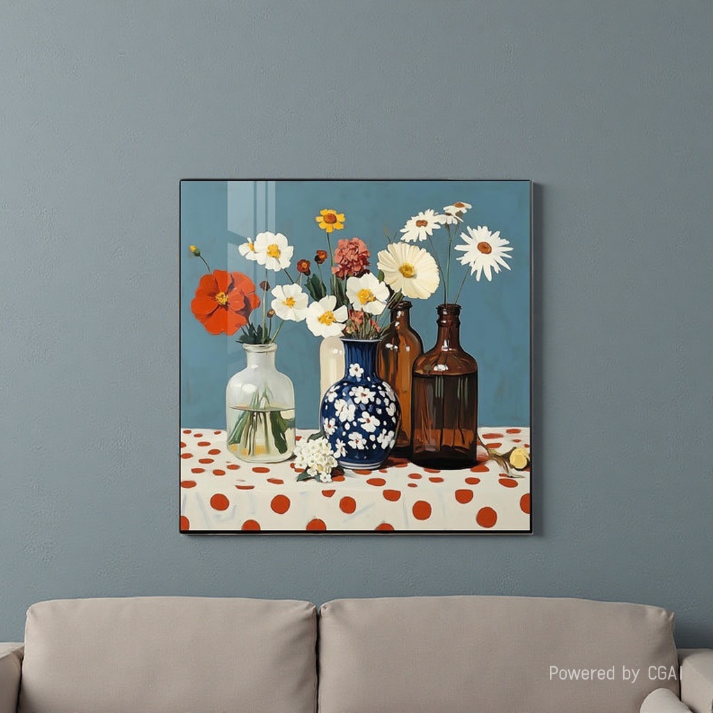 Modern fabric violin decorative painting, mural hanging painting, diamond electricity meter box decorative painting Specification image