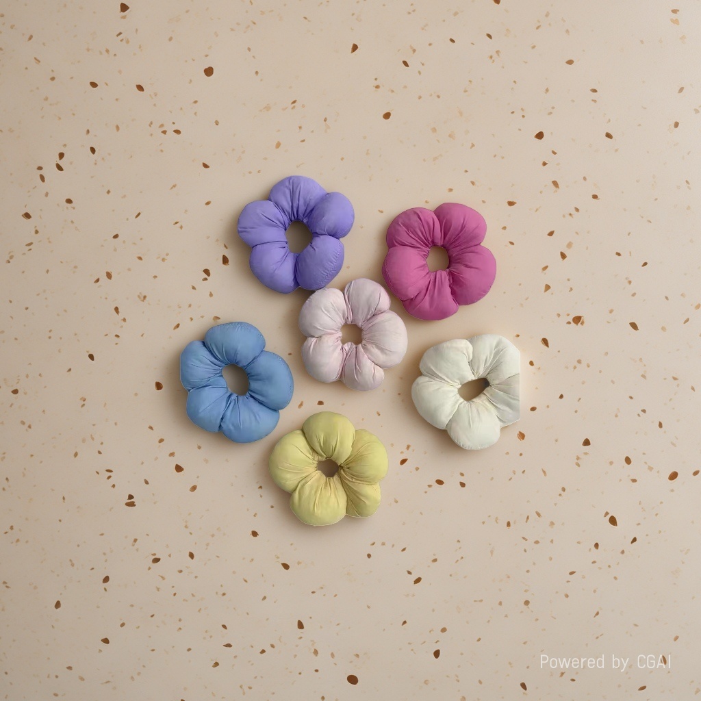 Cute cotton-filled hair band with satin trim, large intestine band, school-style bun hair tie, versatile and won't damage your hair Application Scenario