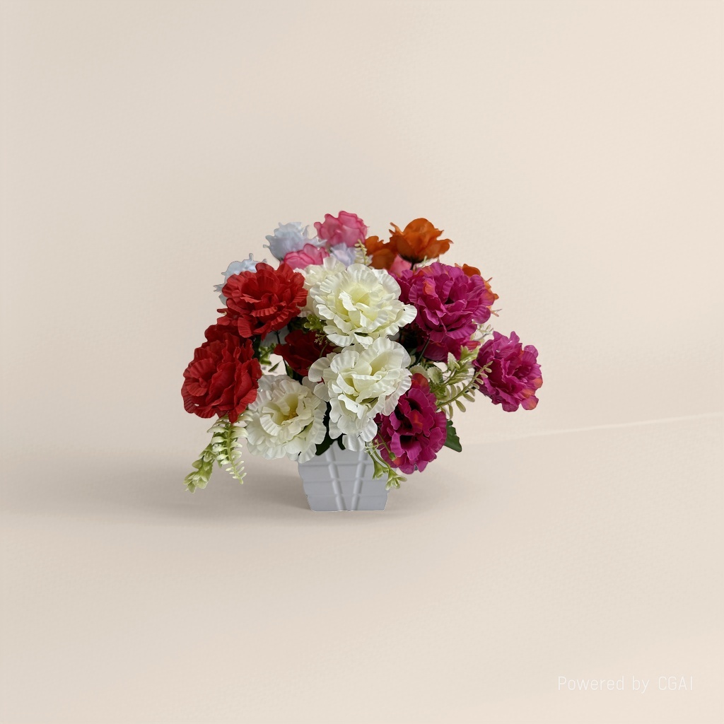 Handmade flower yarn woven potted plant souvenir, small green plant shell square pieces Application Scenario