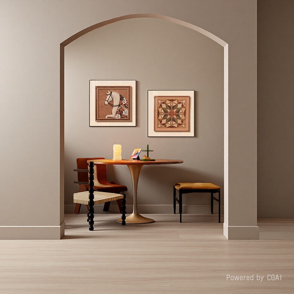 Modern fabric violin decorative painting, mural hanging painting, diamond electricity meter box decorative painting 104803091 Application Scenario