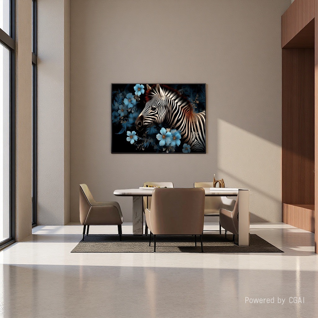 现代布艺斑马小提琴装饰画壁画挂画钻电表箱装饰画