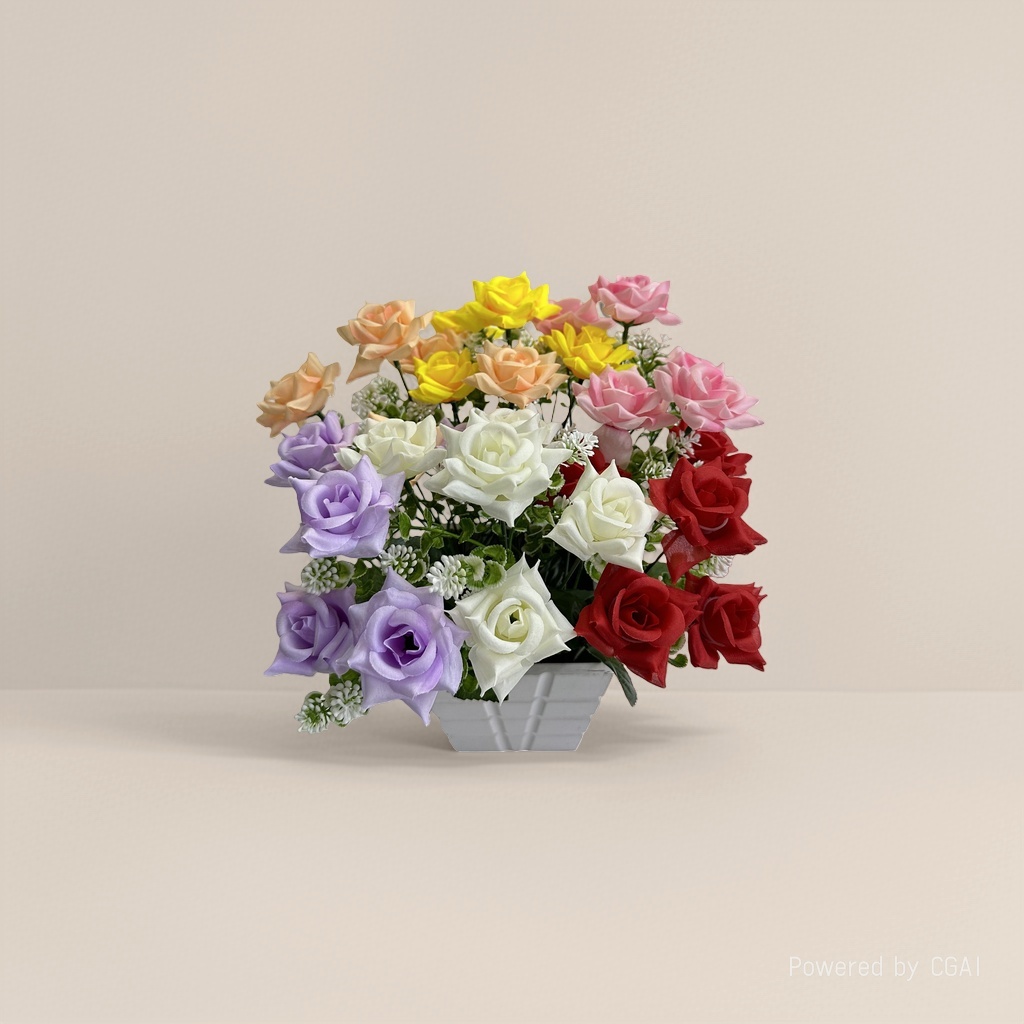 Realistic color rose bouquet, special rose petal pieces for meeting in person, Flowers realistic rose Application Scenario