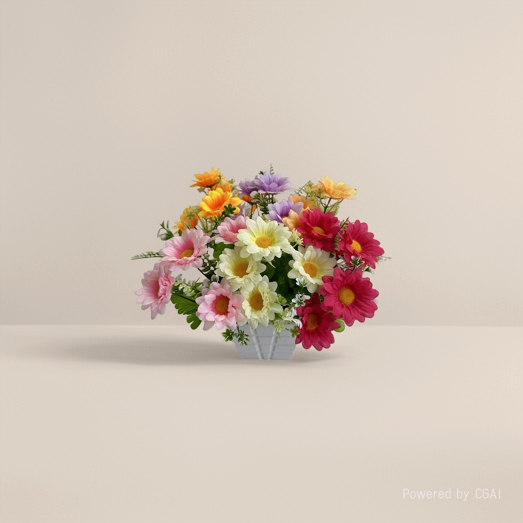 Monet's Garden colorful simulated plastic bouquets, handcrafted flower materials, artificial flower decorations Application Scenario