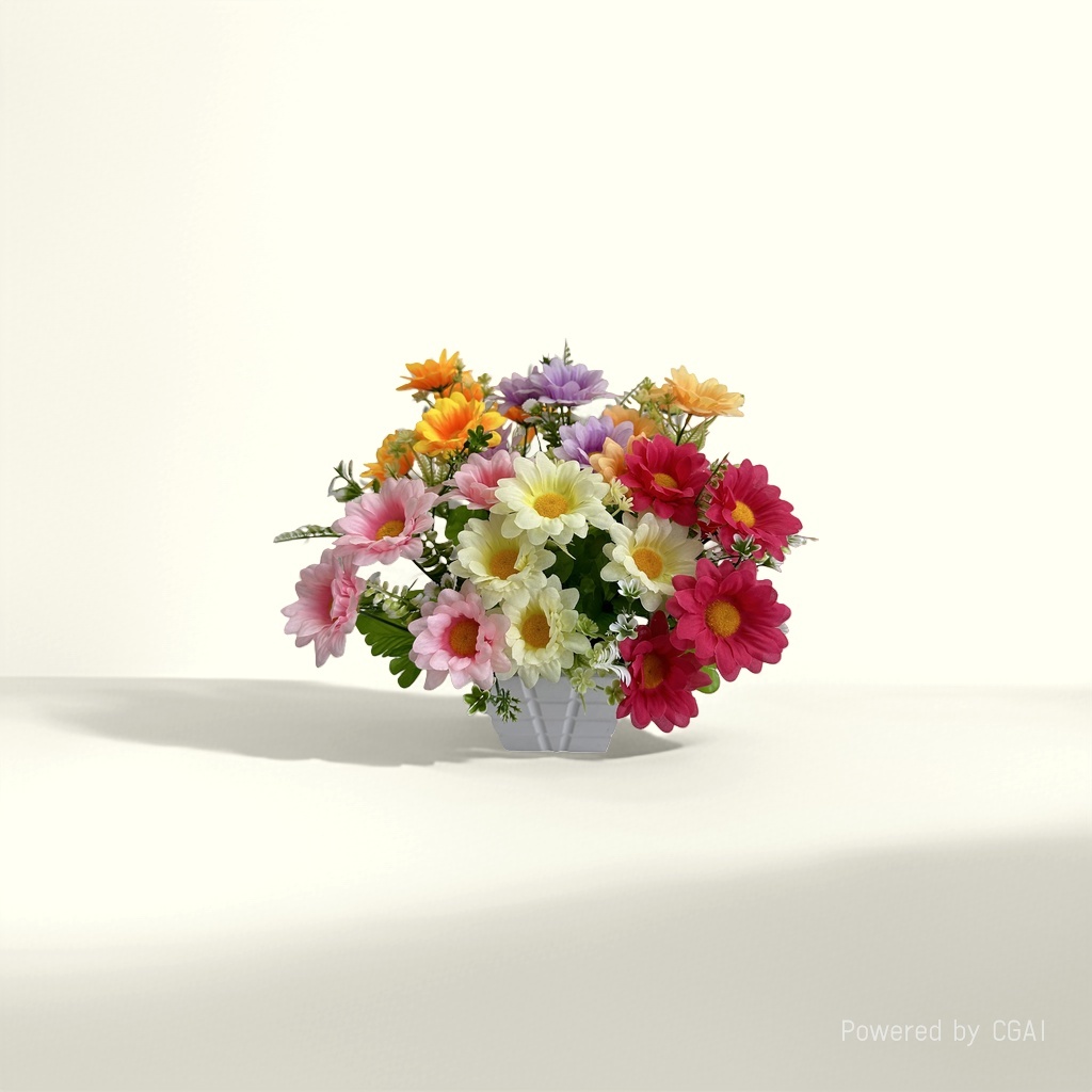 莫奈花园彩色仿真塑料花束 手工花材料 人造花装饰