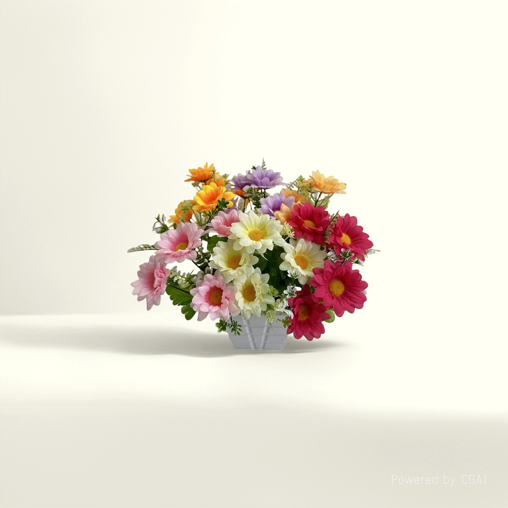 Monet's Garden colorful simulated plastic bouquets, handcrafted flower materials, artificial flower decorations details Picture