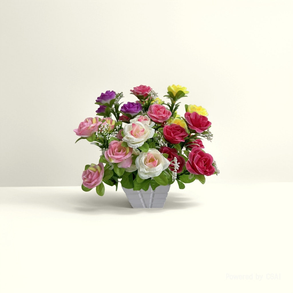 仿真彩色玫瑰花束 奔现专用仿真玫瑰花瓣片 Flowers
