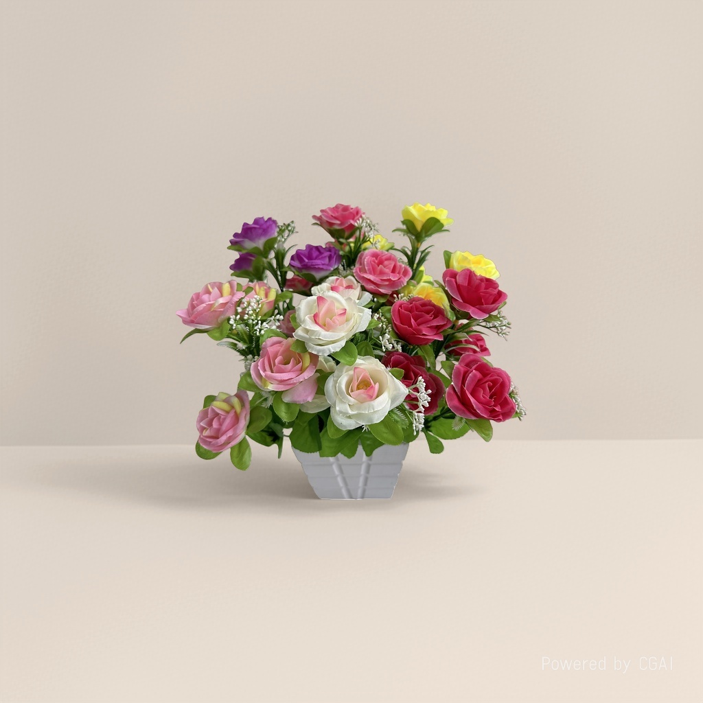 Realistic color rose bouquets, special realistic rose petal pieces for meeting in person, Flowers Specification image