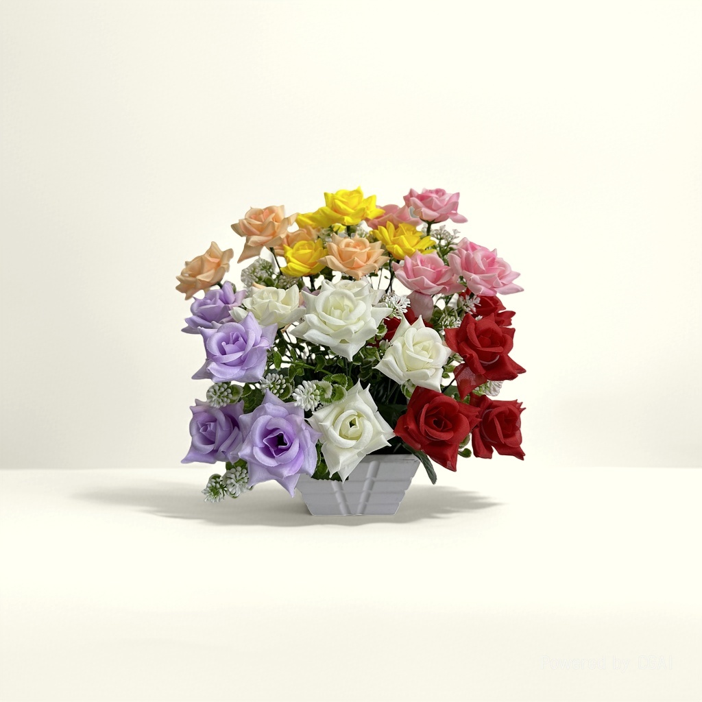 仿真彩色玫瑰花束 奔现专用仿真玫瑰花瓣片 Flowers105709102