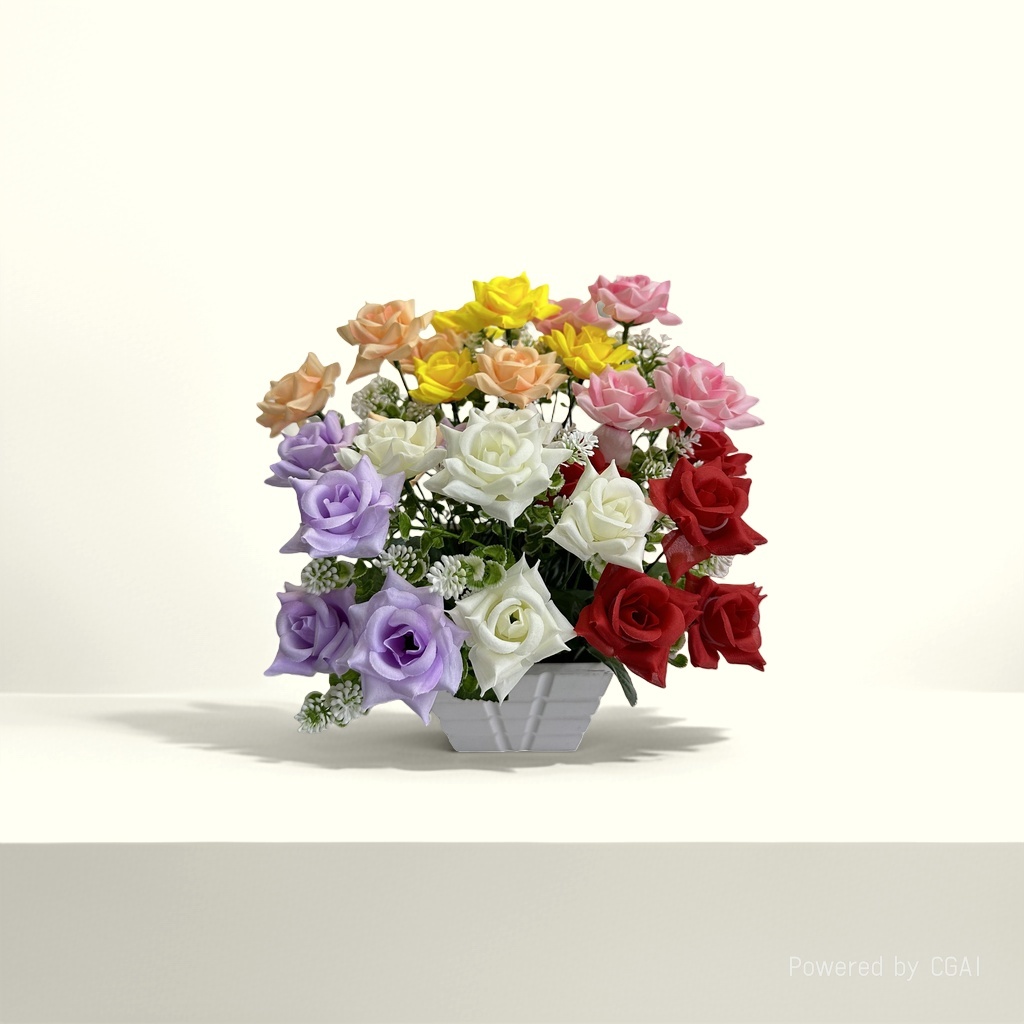 Flowers105709102, a special realistic rose petal sheet for a life-sized realistic color rose bouquet details Picture