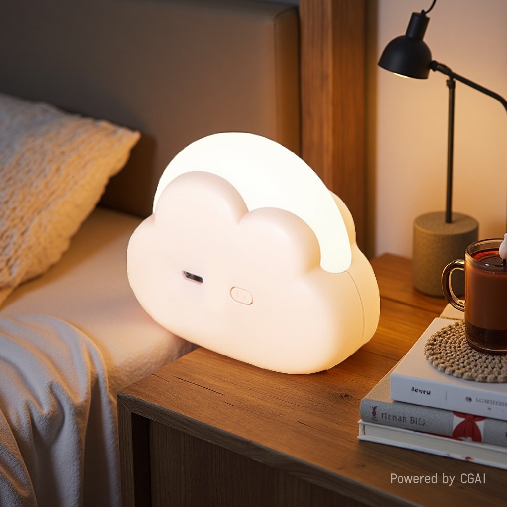 Cloud Night Light Mini Desktop Lamp, birthday gift Creative charging lamp details Picture