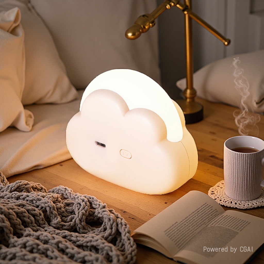 Cloud Night Light Mini Desktop Lamp, birthday gift Creative charging lamp Specification image
