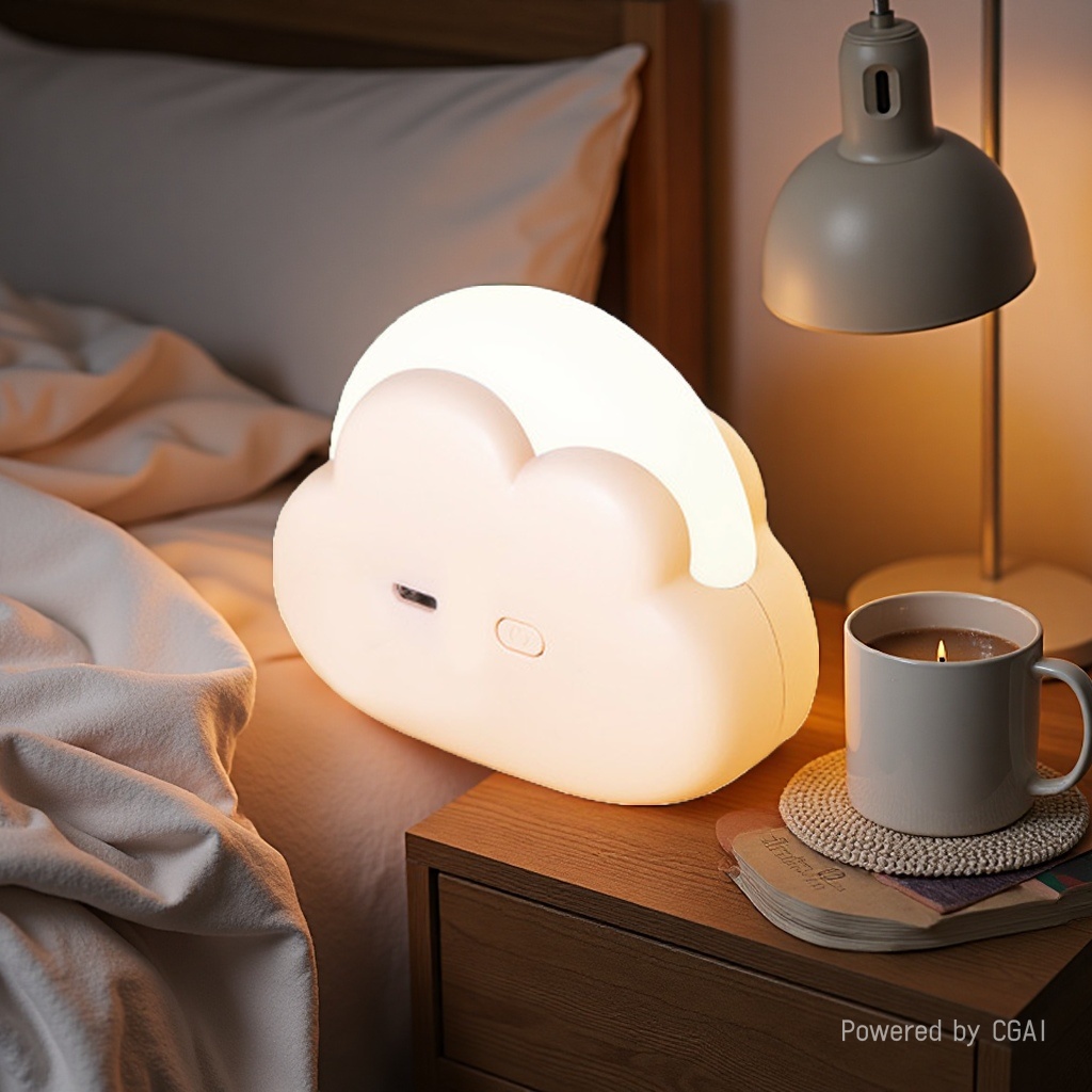 Cloud Night Light Mini Desktop Lamp, birthday gift Creative charging lamp Application Scenario